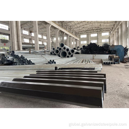 Octagonal Steel Pole Dominican 9M 10.5M 12M 14M Galvanized Steel Pole Factory